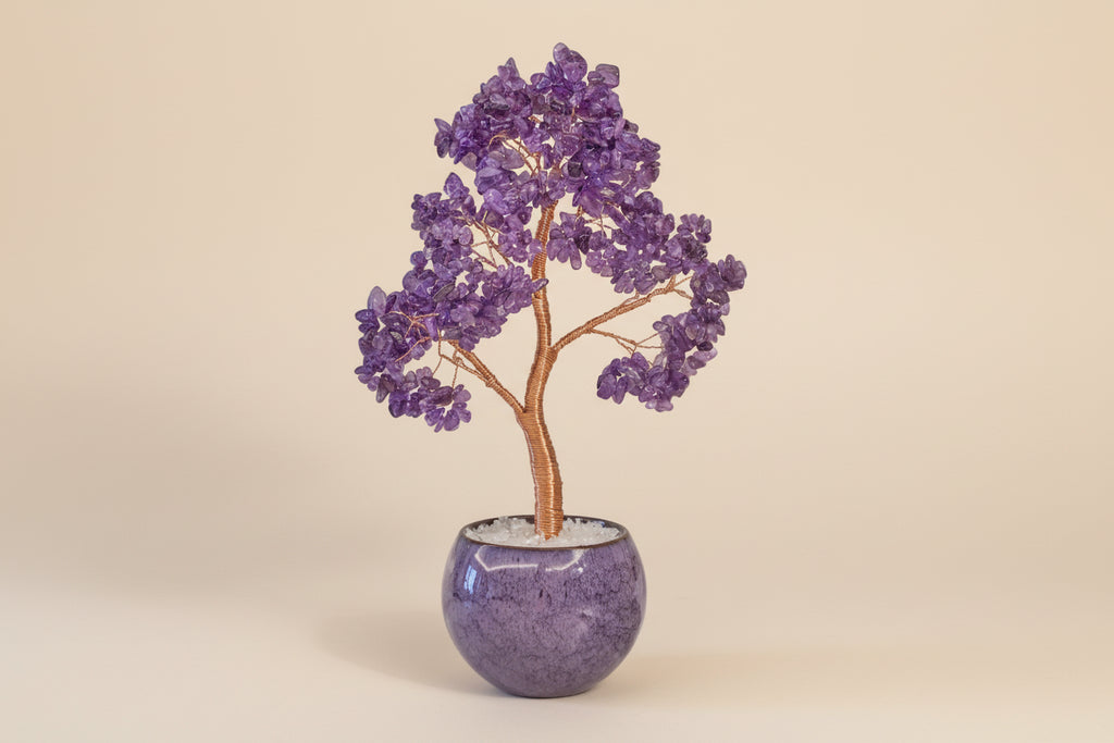 Arbre de Vie en Améthyste - Pot en Céramique