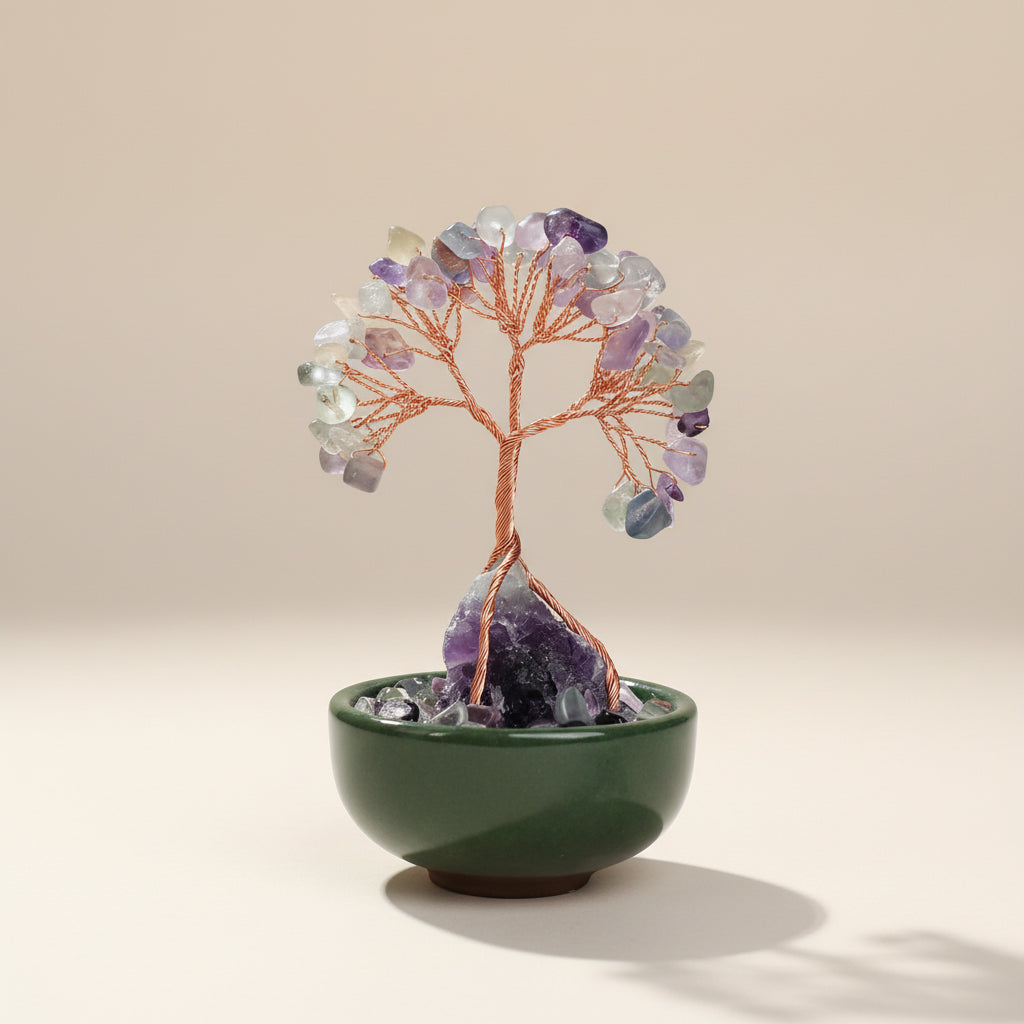 Arbre de Vie en Fluorite – Bol Décoratif (Couleur Aléatoire)
