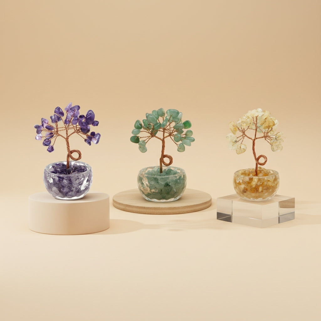 Arbre de Vie 80mm avec son pot en Pierres Naturelles