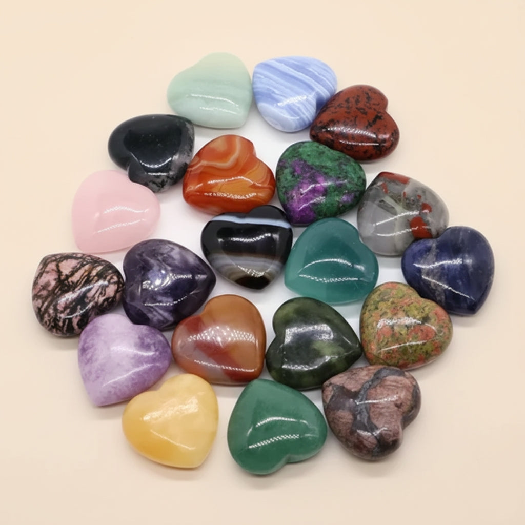 Cœur en pierre naturelle (Améthyste, Citrine, Aventurine...) – Pierre de bien-être et d’amour