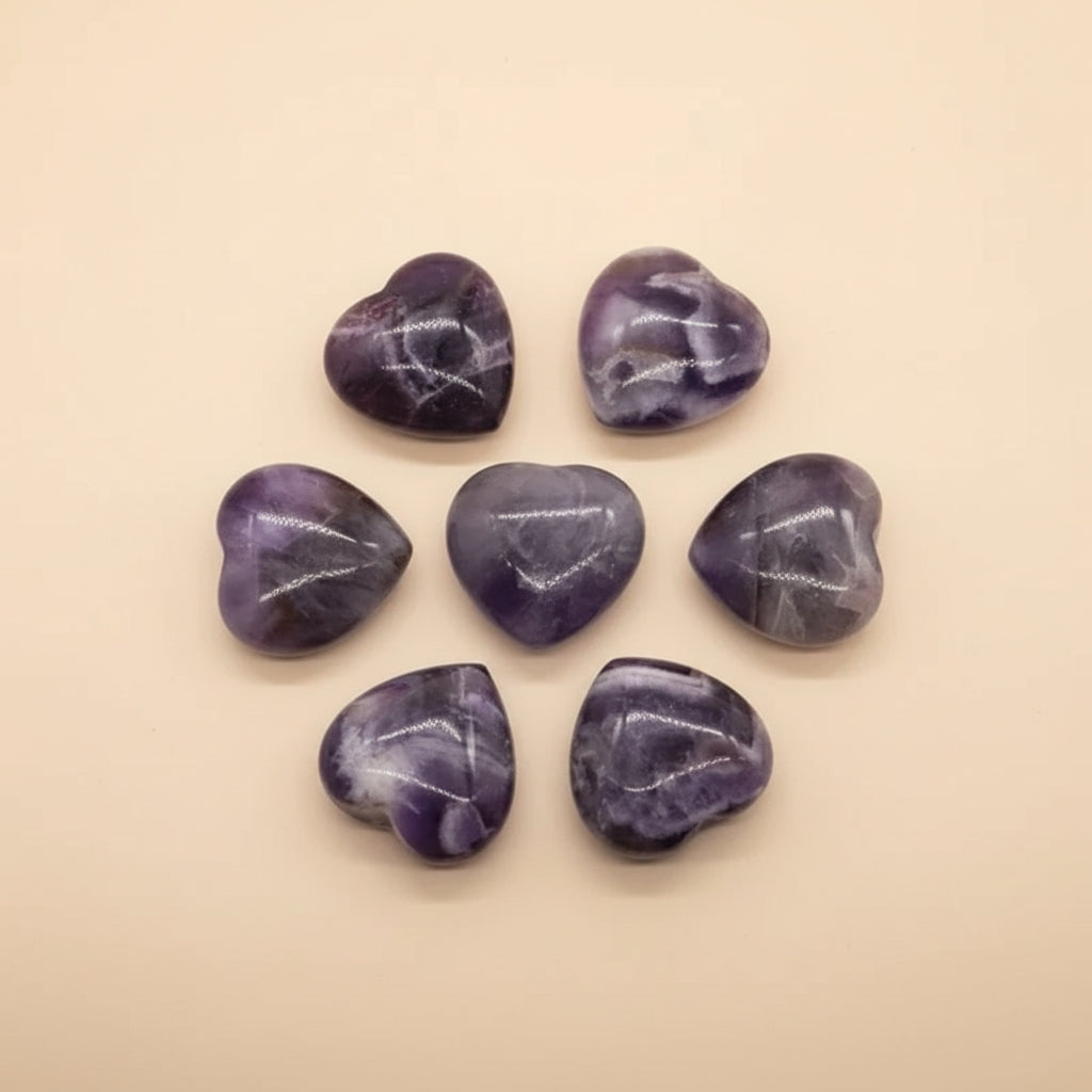 Cœur en pierre naturelle (Améthyste, Citrine, Aventurine...) – Pierre de bien-être et d’amour