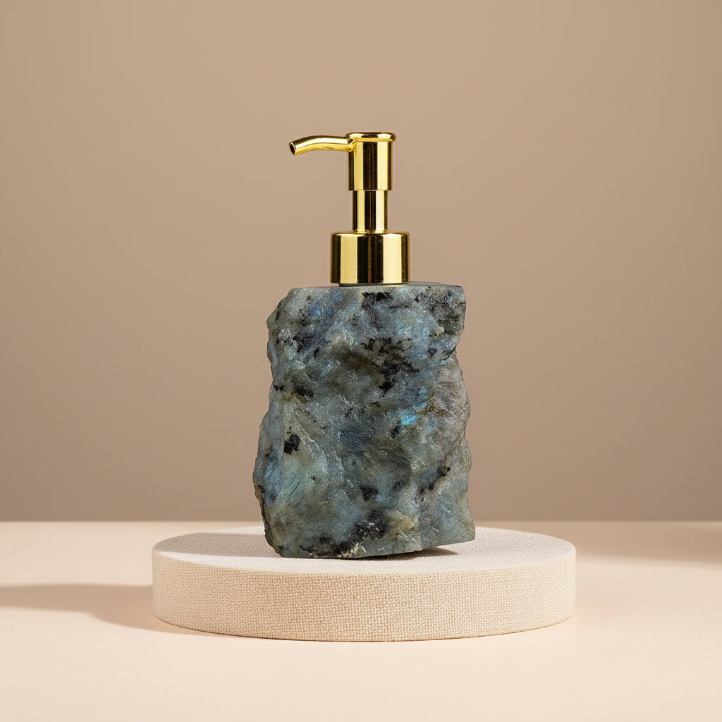Distributeur de Savon en Pierre Naturelle Brute