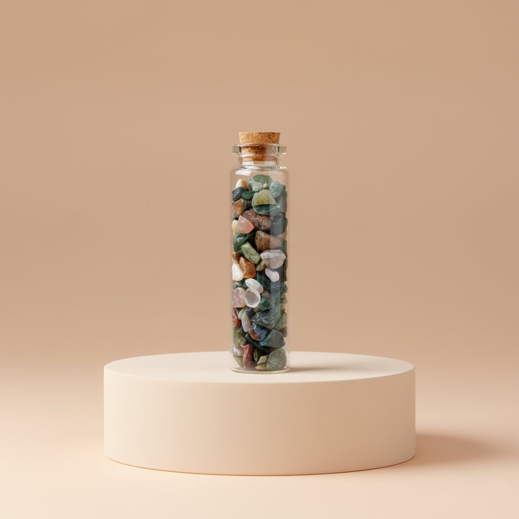 Bouteille de Graviers en Cristal Naturel