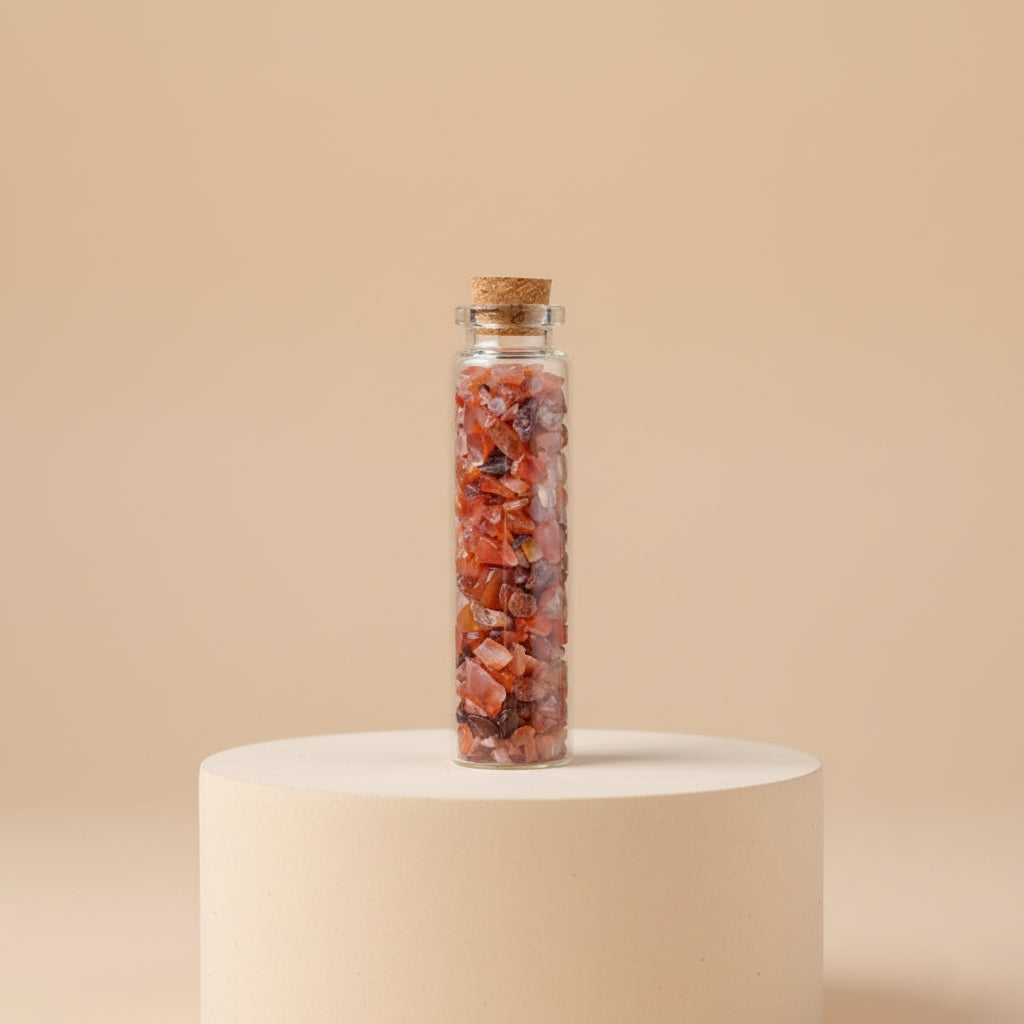 Bouteille de Graviers en Cristal Naturel