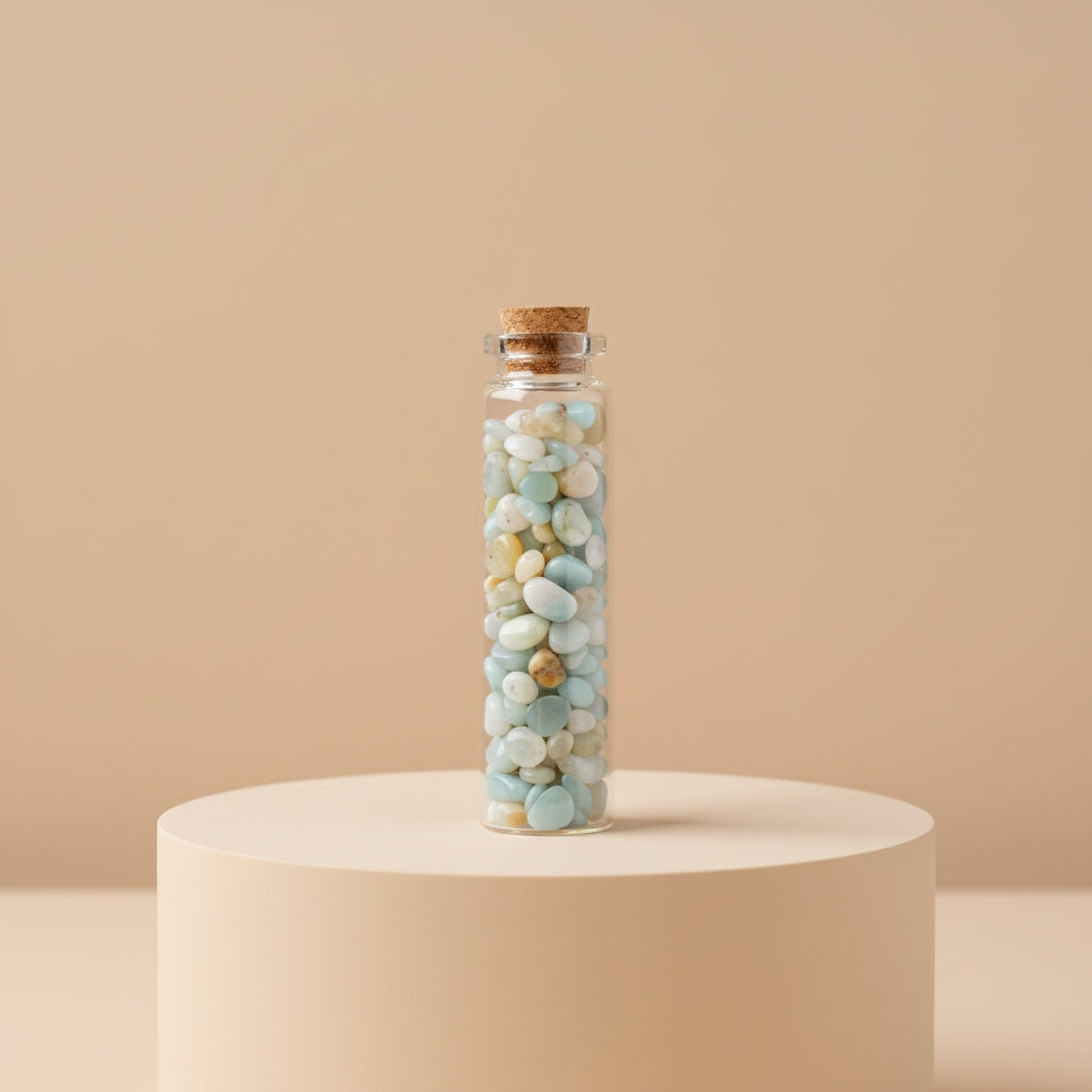 Bouteille de Graviers en Cristal Naturel