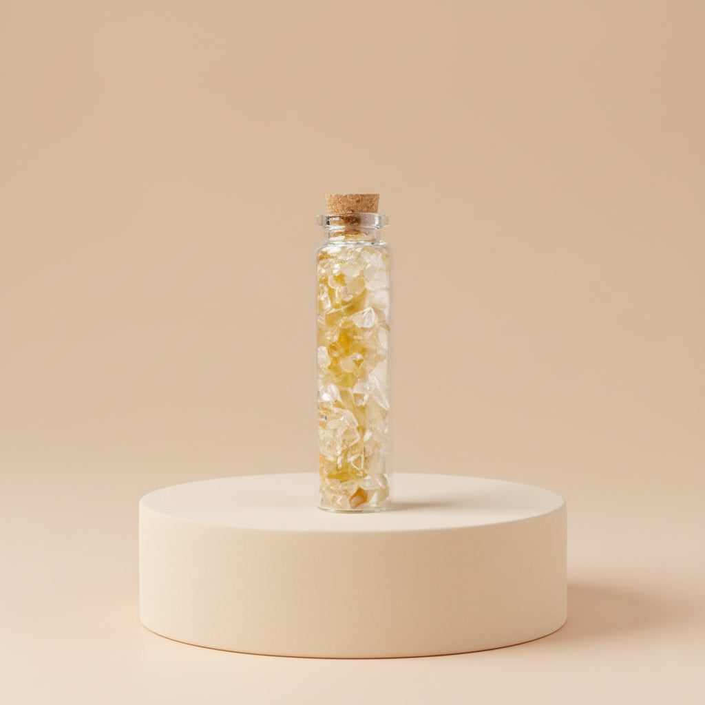 Bouteille de Graviers en Cristal Naturel