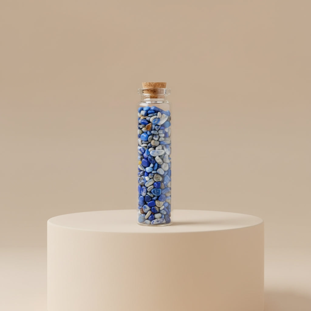 Bouteille de Graviers en Cristal Naturel