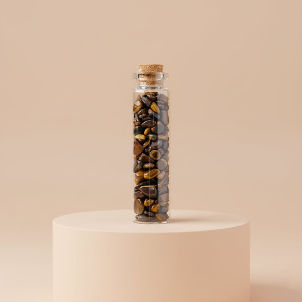 Bouteille de Graviers en Cristal Naturel