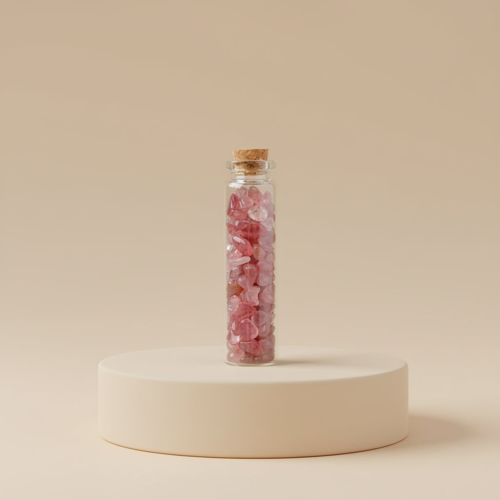 Bouteille de Graviers en Cristal Naturel