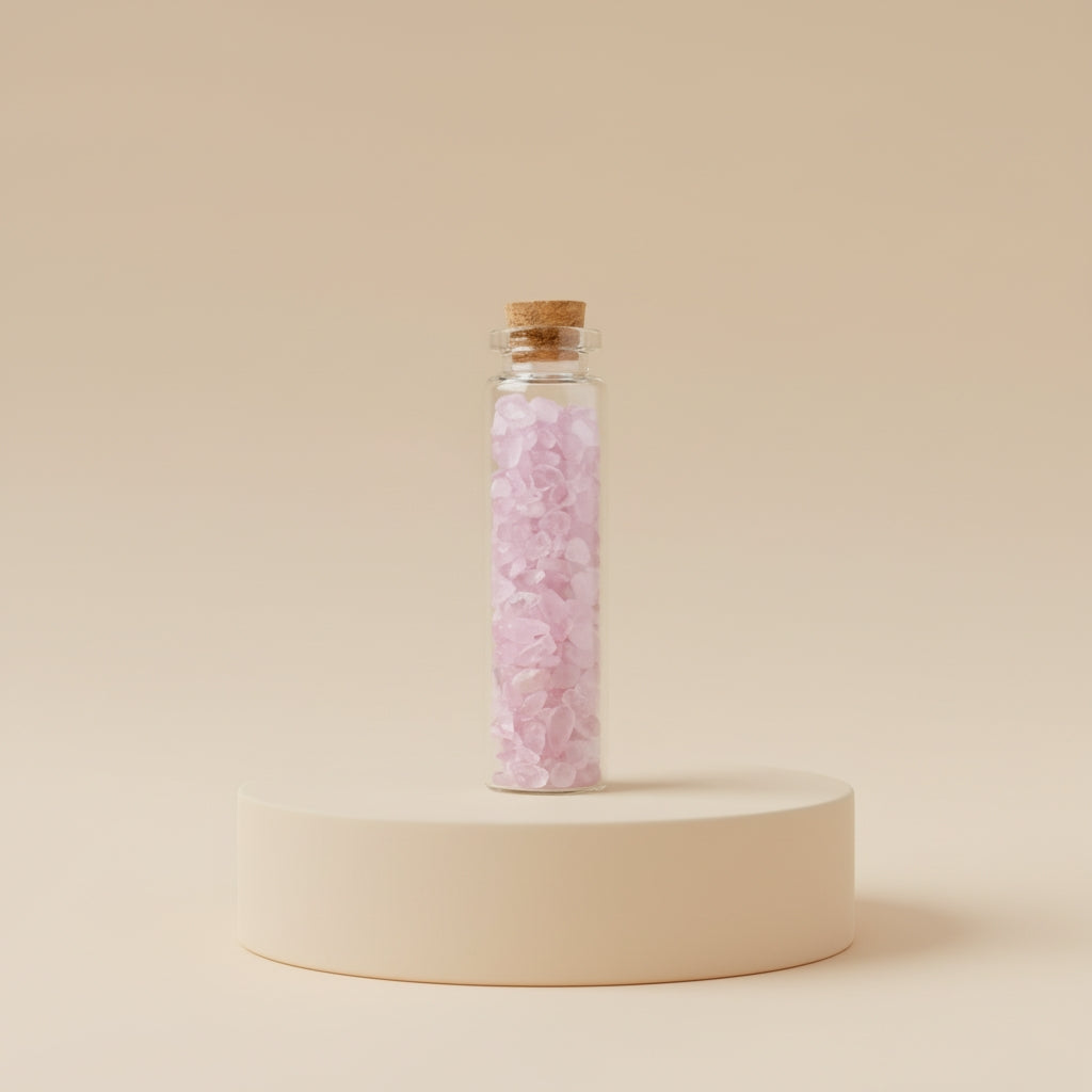 Bouteille de Graviers en Cristal Naturel