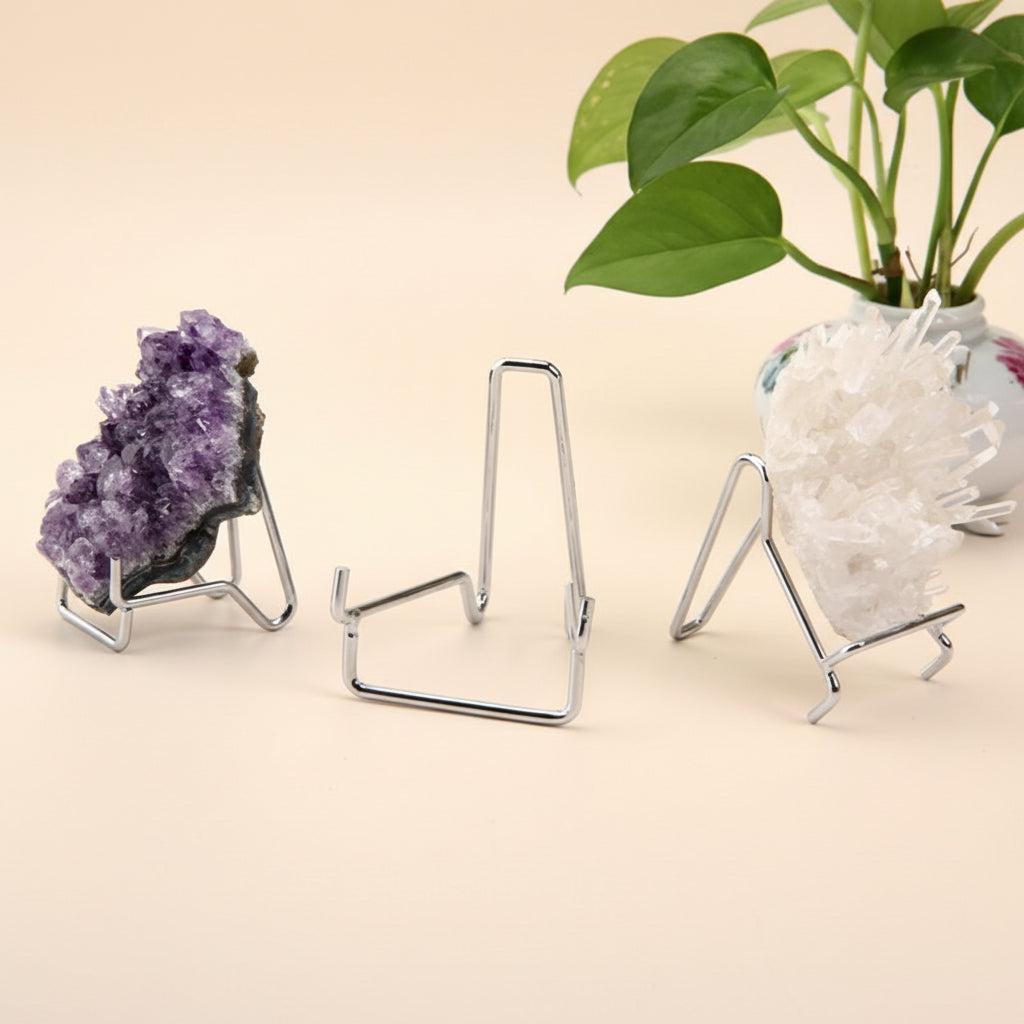 Support Métallique en argent pour Pierres Naturelles & Minéraux