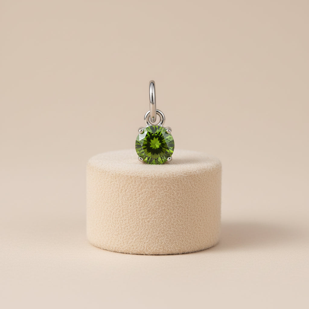 Pendentif Rond Pierre de naissance Doré