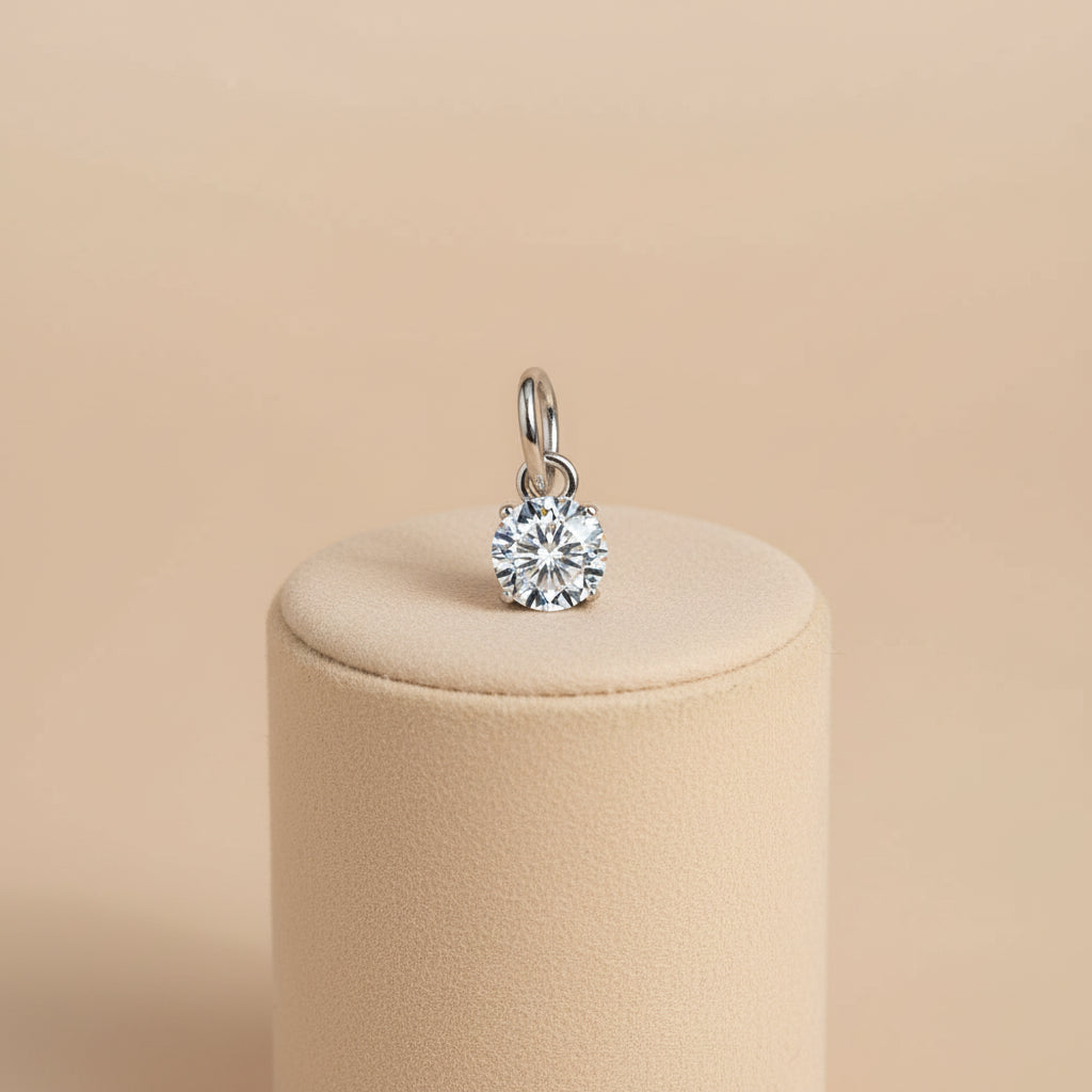 Pendentif Rond Pierre de naissance Doré