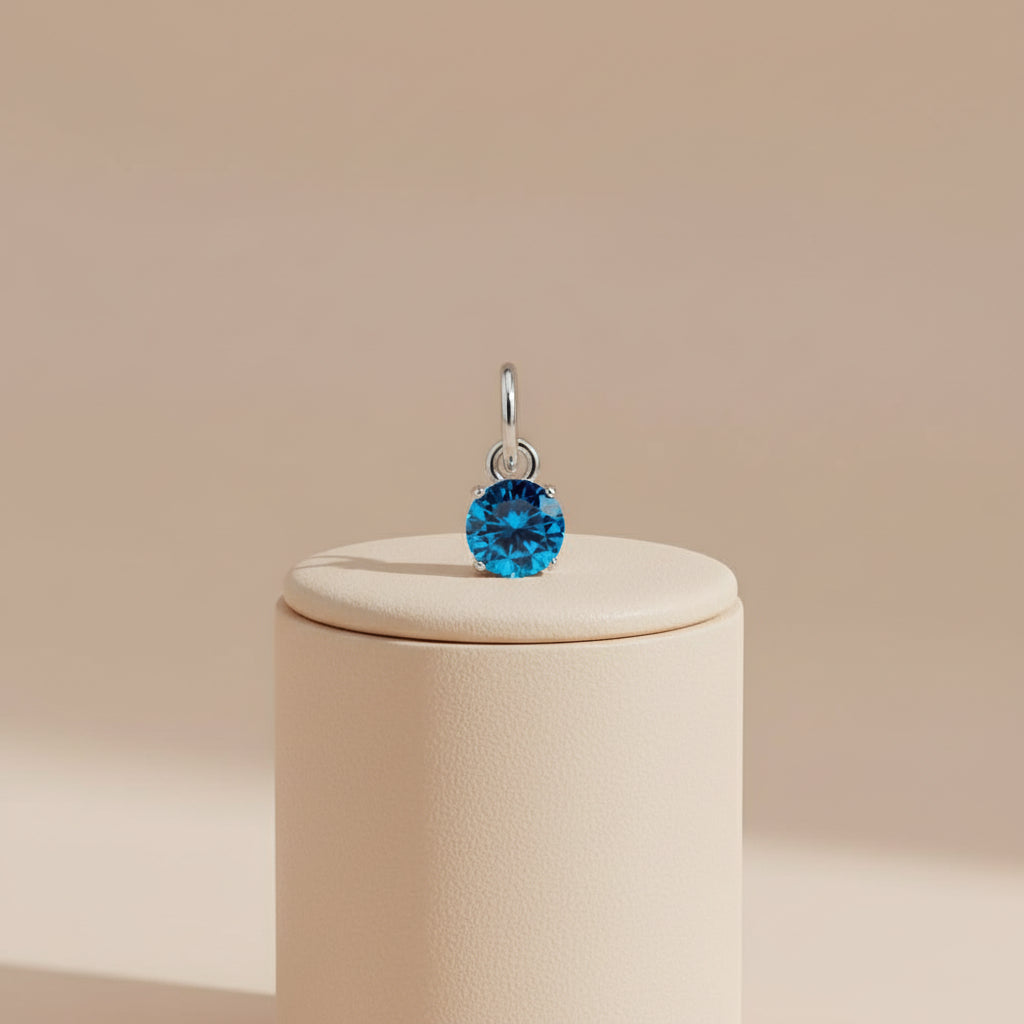 Pendentif Rond Pierre de naissance Doré