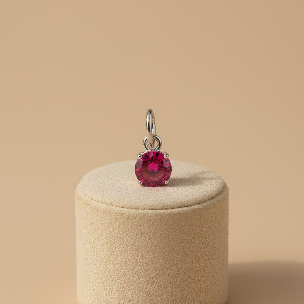 Pendentif Rond Pierre de naissance Doré