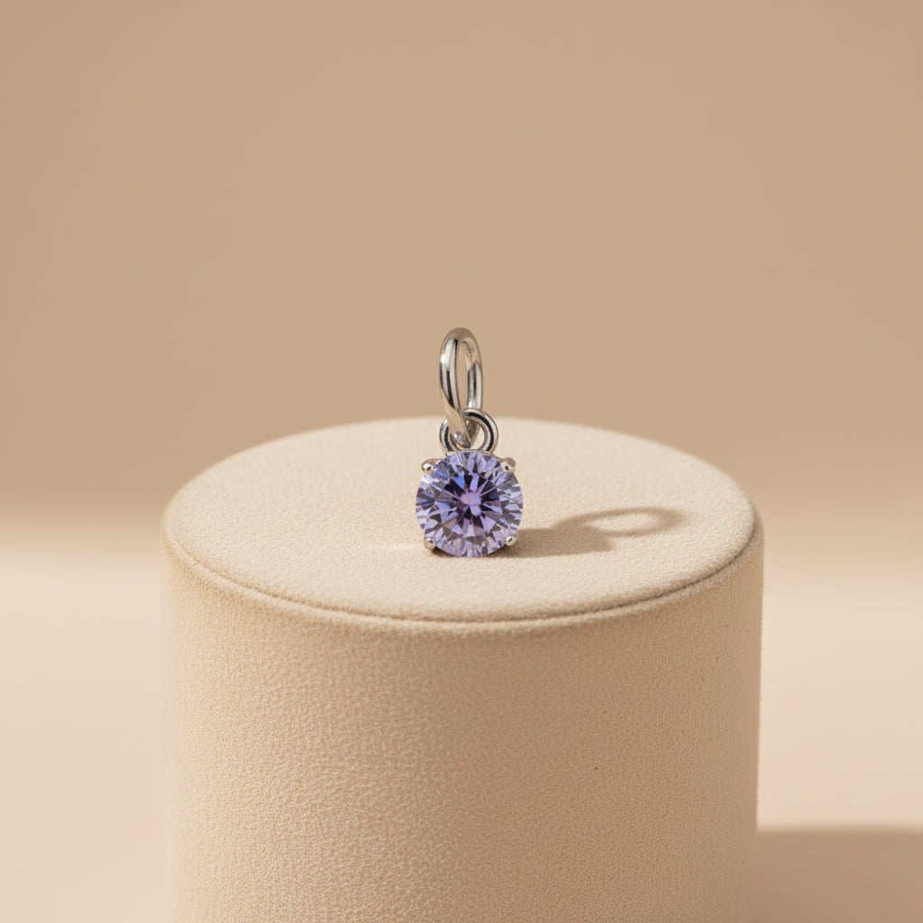 Pendentif Rond Pierre de naissance Doré