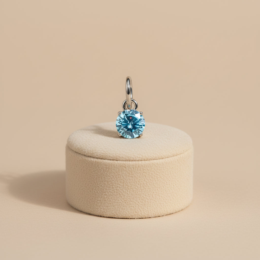 Pendentif Rond Pierre de naissance Doré