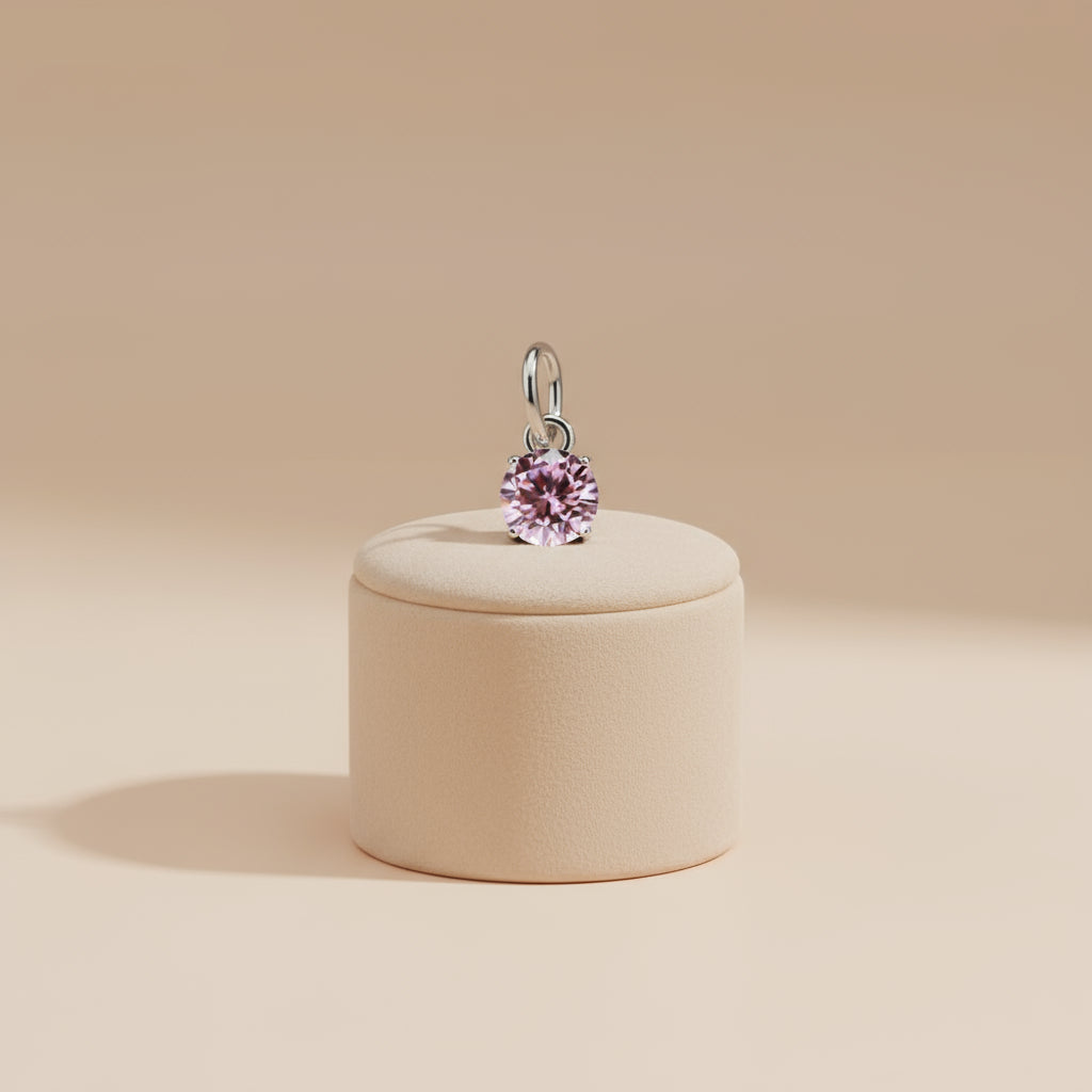 Pendentif Rond Pierre de naissance Doré