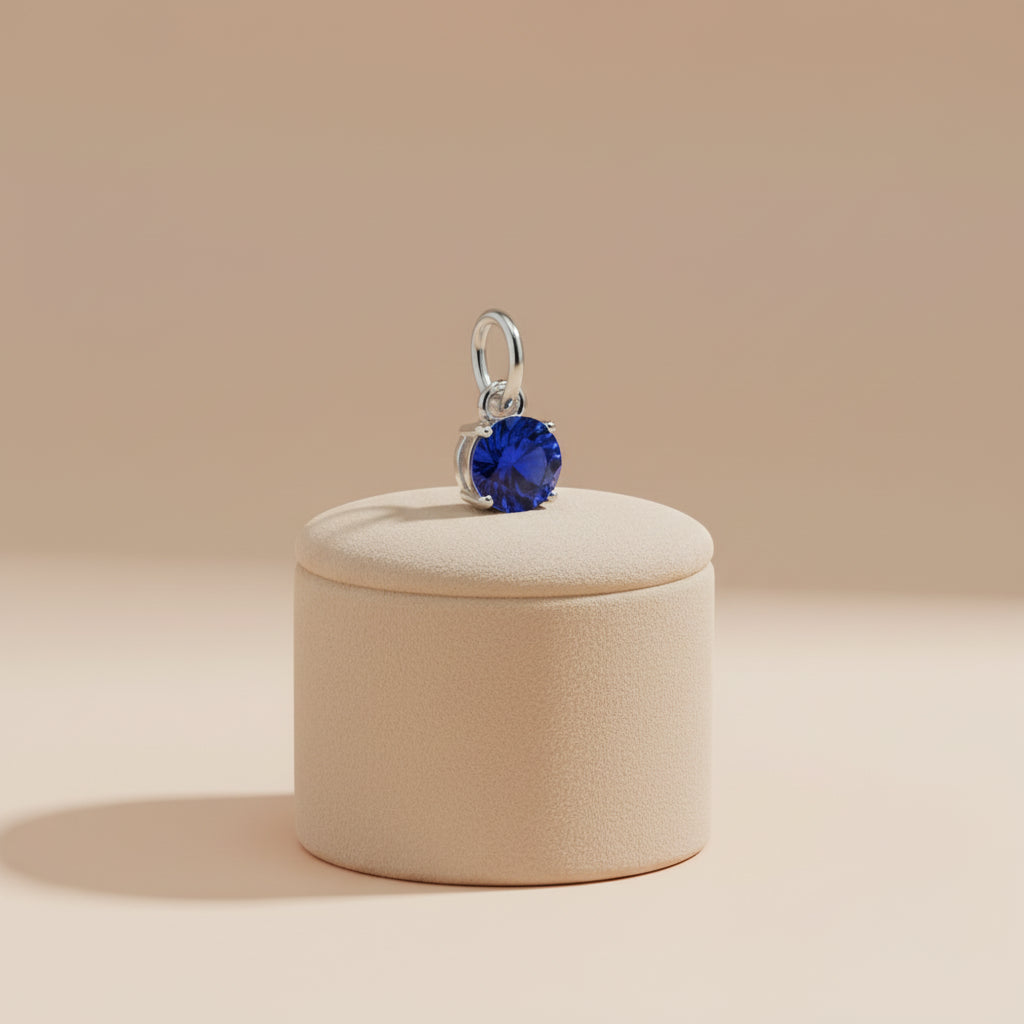 Pendentif Rond Pierre de naissance Doré