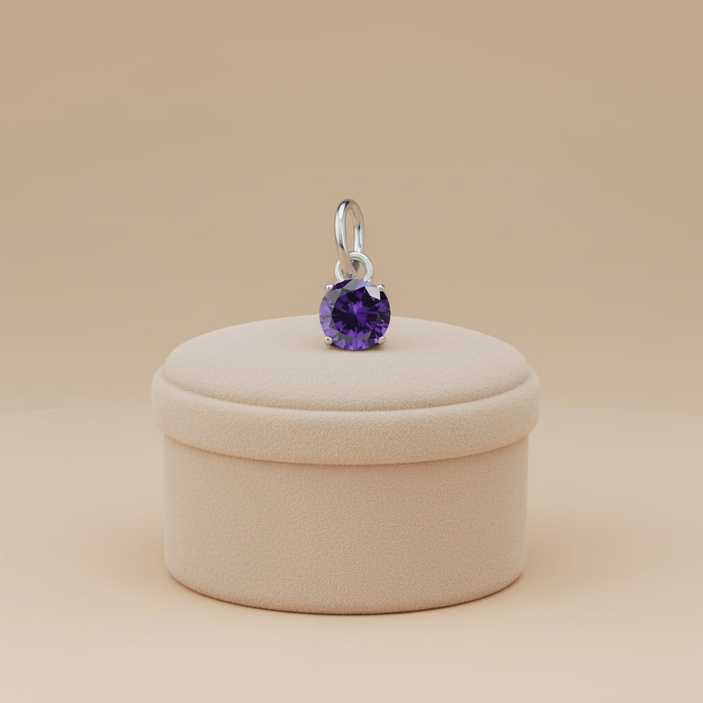 Pendentif Rond Pierre de naissance Doré