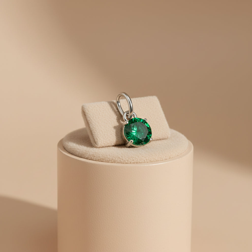 Pendentif Rond Pierre de naissance Doré