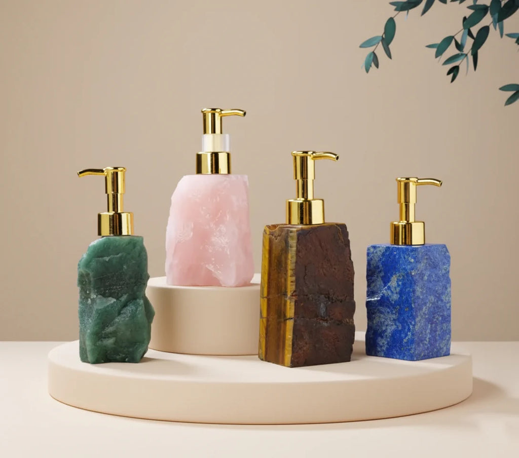 Distributeur de Savon en Pierre Naturelle Brute