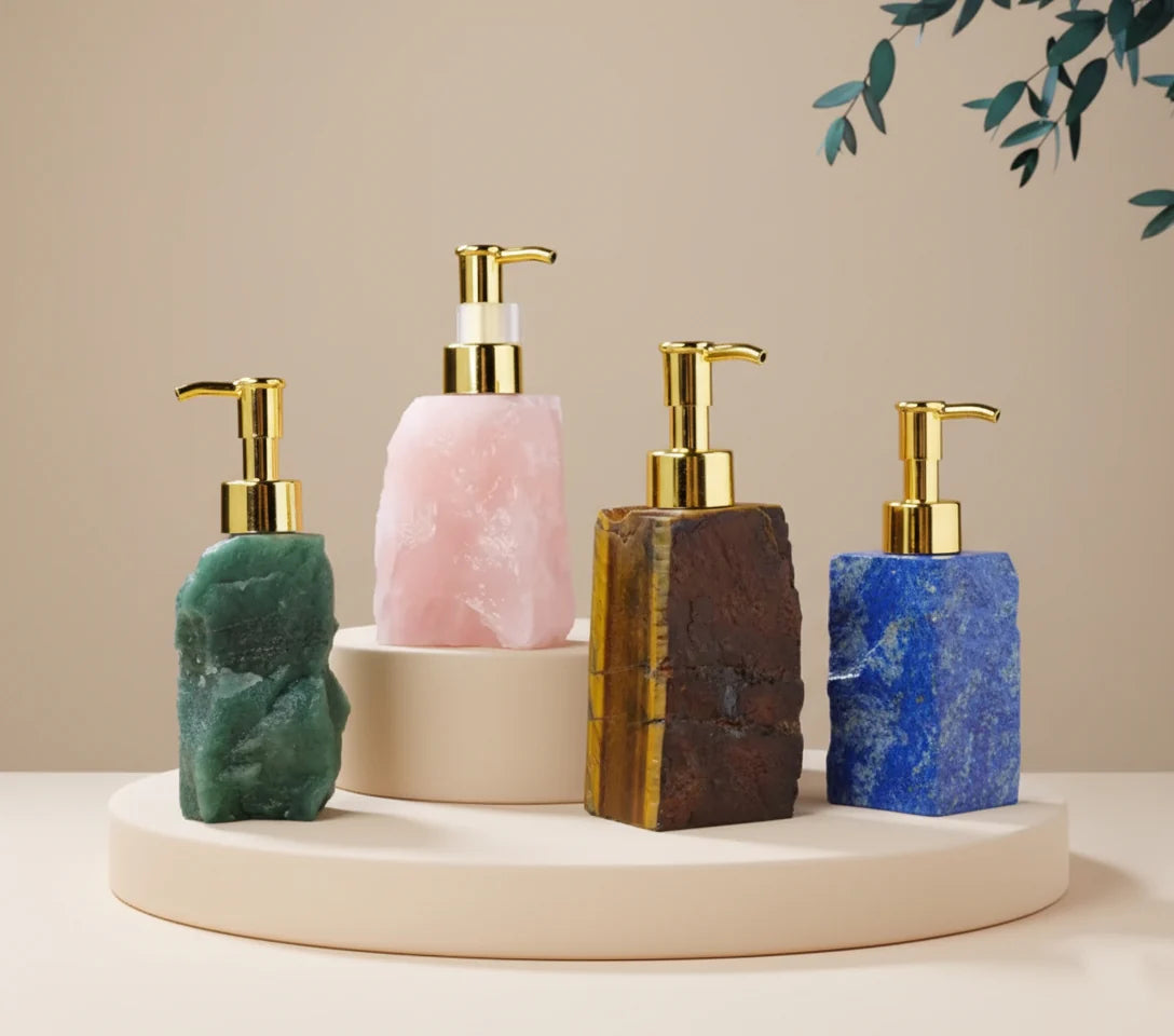 Distributeur de Savon en Pierre Naturelle Brute